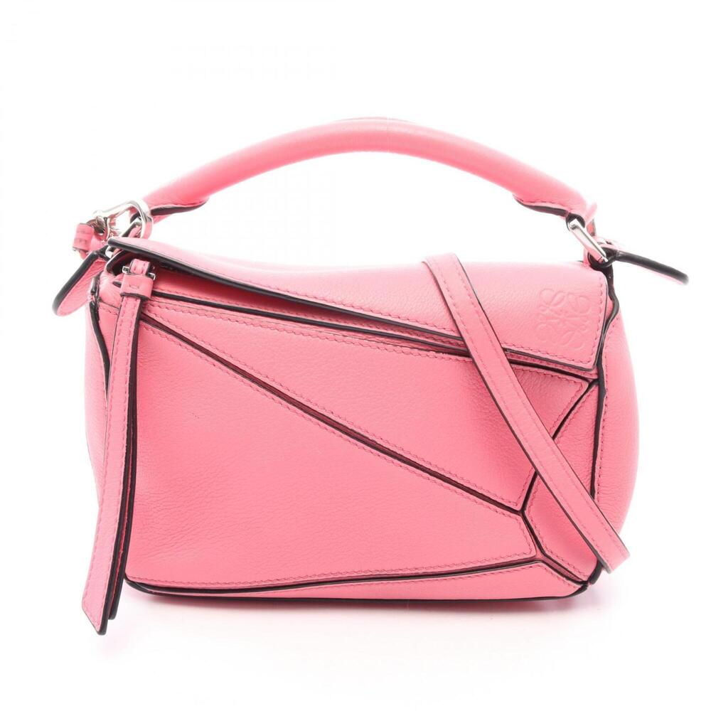 Loewe Puzzle Bag Mini 2-Way Handbag, Leather, Women's, Pink
